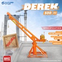Derek Listrik Pengangkat Mini Truck Engine Shop Crane 0.5/1 Ton Alat Dongkrak Angkat Mesin Mobil 500kg 1000kg Motor 12V/24V