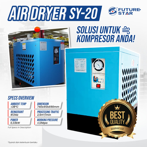 Mesin Kompresor Pengering Angin Air Dryer Compressor Udara 20 HP 20 A 0.33KW