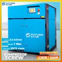 Kompresor Pengering Angin Udara Air Compressor Screw Inverter 22KW 30HP 8 Bar/10 Bar