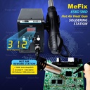 Hot Air Solder Blower 858D Phone Repair 2 In 1 Digital Display ESD Gun Soldering Station Welding Solder Uap Blower Alat Las Original Untuk IC SMD Desoldering Tools 858D+ 220V Rework Soldering Station with Temperature Control, Adjustable Air Volume