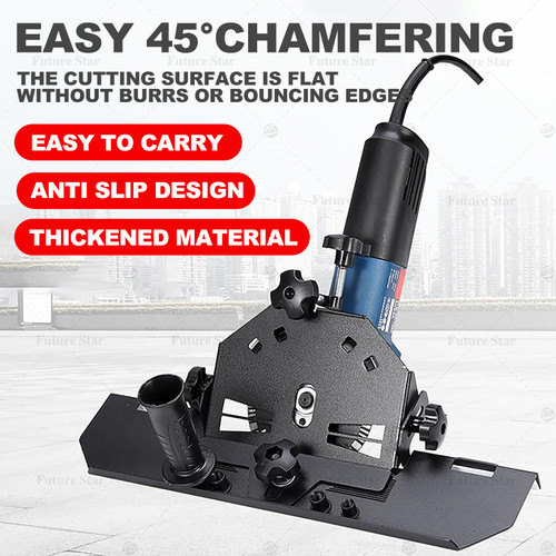 Mesin Pemotong Sudut 45 Derajat / Untuk Keramik Chamfering Bracket Adapter Alat Pemotong Ubin Keramik 45 Degree Tile Chamfer Tool Machine Essential Cutting Ceramic Stone Companion Universal Besi Iron