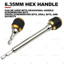 Adaptor Mata Bor Quick Change Chuck Heksagonal 50mm 60mm 150mm Hex Shank Bit Socket GOS-A215 Extension 1/ 4 " Bits Nut Driver konverter Cepat Pop-up Keyless Drill Chuck Dudukan Bor Bit Aksesori Alat Listrik / Batang Bor Heksagonal Kopling Cepat