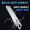 Pisau Cutter 6 in 1 set/ Utility Knife / 11pcs Multifungsi 18mm Besi Baja Besar Pisau Set 10pc Blade Stainless Steel Alat Pemotong Kertas Tool Cutter, Cardboard Cutter, Heavy Duty