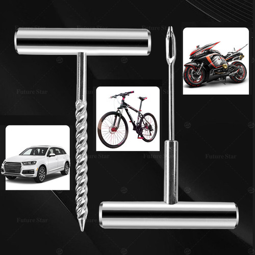 Alat Tambal Ban Tubles Tubeless 9pcs 13pcs Bocot Motor Mobil Tire Plug Kit,Tire Repair Tackle Kit Gagang Besi Metal 1 Set Stainless Heavy Duty For Cars,Trucks,Motorcycles,ATV,SUV,RV
