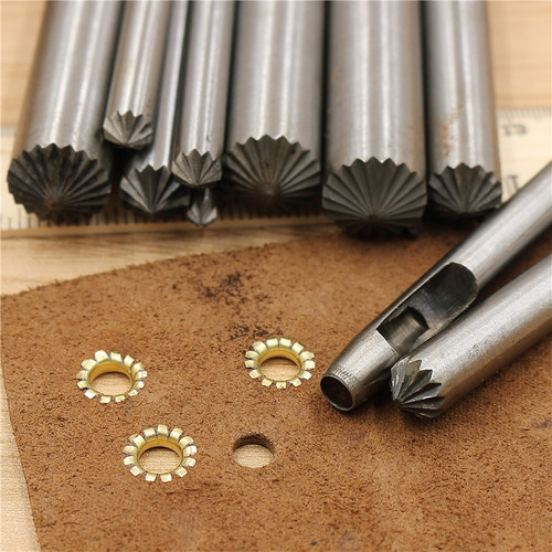 Pembolong Mata Ikan Kulit 3-12mm Alat Pembolong  Kulit Metal Pelubang Kulit Plong Kulit Leathercraft Hole Punches Tool Hollow Punch Alat Kerajinan Kulit