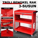 Troli Bengkel Rak 3 Susun Perkakas Trolly Trolley Kabinet Multi-fungsi Perkakas Untuk Rumah Peralatan Penyimpanan Alat Bengkel Mobil Alat Perangkat Keras Troli Kotak Peralatan Tipe Lac Tiga Lapis Dengan Laci Merah Biru