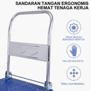 Troli Lipat Barang Roda Dorong Handtruck Angkut Troley Beban Hand Truck Folding Platform Cart Flatbed  Dolly Gerobak Warehouse Transport Groceries Heavy Duty Utility Storage