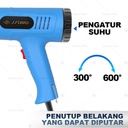 Hot Air Heat Gun Portable Mini 2000W H&L Pro Senapan Panas Kontrol Suhu Ganda Pistol Angin Portabel Alat Pemanas Blower Stiker 220V 300℃-600℃