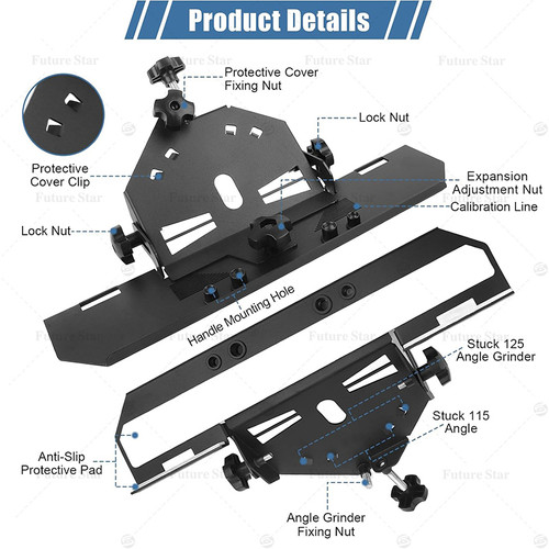 Mesin Pemotong Sudut 45 Derajat / Untuk Keramik Chamfering Bracket Adapter Alat Pemotong Ubin Keramik 45 Degree Tile Chamfer Tool Machine Essential Cutting Ceramic Stone Companion Universal Besi Iron
