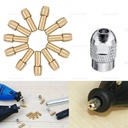 Best Quality Chuck Mata Kepala Bor Mini  Drill Brass Golden Collet 11pcs Set Shaft For Dremel Rotary Tool 0.5/0.8/1.0/1.2/1.6/1.8/2.0/2.2/2.4/3.0/3.2mm Power - 11pcs