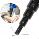 Mata Bor Pagoda Besi 3 Pcs Set / Cone Step Drill Bits Set /Untuk Baja Spiral HSS Steel Titanium Coated Hole Saw 3-12mm/4-12mm/4-20mm For Sheet Metal, Stainless Steel, Aluminum, Plastic