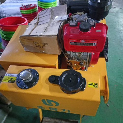 Mesin Dorong Diesel Baby Roller Tandem Compactor Double 1/2 Drum Vibro Pemadat Perata Aspal Tandem YDL-700B Merk Yongdeli