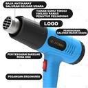 Hot Air Heat Gun Portable Mini 2000W H&L Pro Senapan Panas Kontrol Suhu Ganda Pistol Angin Portabel Alat Pemanas Blower Stiker 220V 300℃-600℃