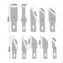 13 in 1 Pisau Ukir Seni Hobby Cutter Metal Handle Exacto Knife Blades Set 8/14 isi Kit SK5 Carbon Steel Precision Carving for Art, Craft, Hobby, Scrapbooking, Stencil,Sharp Precise Cutting Pisau Bonsai Sayat Ukir