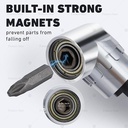 Mata Bor Siku Drill Extension Obeng L Shape Panjang Angle 1/4 Hex Bit Socket Kit Ekstensi Set 105 Degree Right Angle Drill Adapter Power Drill Screwdriver Attachment Long 140mm 55mm
