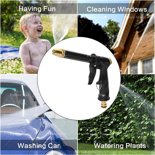 Kepala Semprotan Air / Water Jet Nozzle Spray Multifungsi / Alat Pistol Kepala Kuningan / Air Semprot Rumput Taman Steam Cuci Mobil Motor - Water Gun Nozzle High Pressure