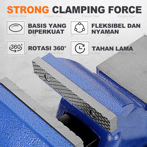 Catok Clamp 5'' inch / Catok Paron 3/4/5 inch Ragum Klem / Catok Meja / Bench Vise Bangku / Ragum Tanggem Alat Jepit Serbaguna - Ragum Besi  360 Derajat Rotation - Penahan Penjepit Pemutar - Tugas Berat 3''/4''/5''