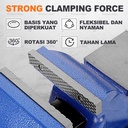 Catok Clamp 5'' inch / Catok Paron 3/4/5 inch Ragum Klem / Catok Meja / Bench Vise Bangku / Ragum Tanggem Alat Jepit Serbaguna - Ragum Besi  360 Derajat Rotation - Penahan Penjepit Pemutar - Tugas Berat 3''/4''/5''