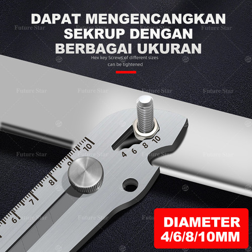 Pisau Cutter 6 in 1 set/ Utility Knife / 11pcs Multifungsi 18mm Besi Baja Besar Pisau Set 10pc Blade Stainless Steel Alat Pemotong Kertas Tool Cutter, Cardboard Cutter, Heavy Duty