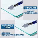 Alat Pemotong Kaca   2-19mm/ Pisau Potong Kaca / Keramik Ubin Glass Cutter Diamond Granit Cutting Tool Manual Multifungsi Alat Penanda Garis Model Pulpen Tool Set 2 In 1 Ukir Nat Stainless Metal