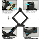 2 Ton Dongkrak Gunting Mobil 1/1.5/3 Ton Dongkrak Pengangkat Tipe Tangan/Dongkrak Buaya/Dongkrak Jembatan-Cocok Untuk Perbaikan Otomatis Ban Mobil Dan SUV,Super Quality Material,Alat Vehicle Operasi Tangan Heavy Duty Steel