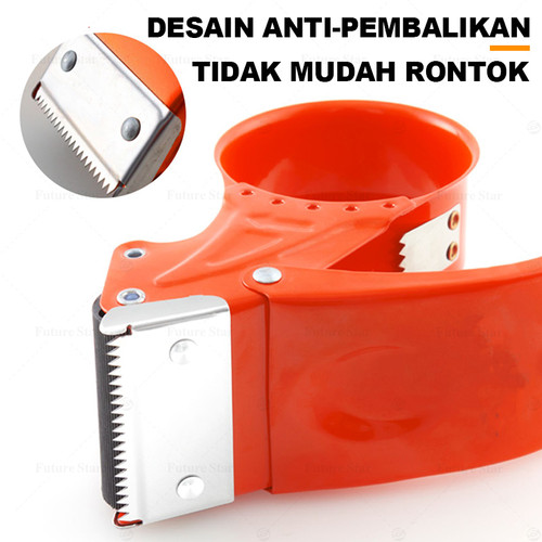Solasi Tape Dispenser Besi /  Tape Cutter Manual / Pemotong Lakban Jumbo / Alat Pemotong Lakban Besi / Handhled Metal Packaging Dispenser / Steel 48mm,60mm, 4.8cm,6cm 2" inch For Packing Sealing Boxes Device Packaging Parcel Roller Supplies