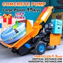 Mesin Pompa Kodok Mini Concrete Pump 15kw Mobil Mortar Portable 8M³/Elecktrik Two-Cylinder Inclined Large Particles 3 cm