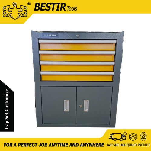Tool Box Kit Set Trolley Kabinet 4 Susun Laci 221 PCS BESTIR