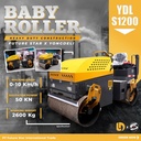 Mesin Baby Roller Double Drum 2,5 Ton Pemadat Aspal