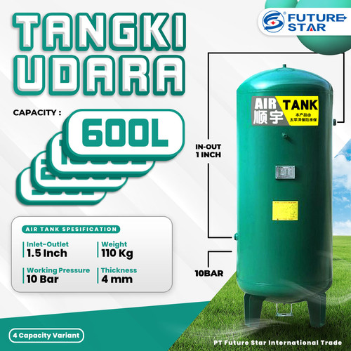 Tangki Udara / Tangki Kompresor 600 Liter Air Receiver Tank