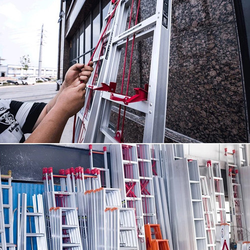 Tangga Lipat Tangga Teleskopik Tangga 6 meter Telescopic Telescoping Alumunium Extension Ladder Straight 14.1kg Multi-Purpose Collapsible Ladder For RV Attic Home Folding Outdoor Work Indoor Daily Use At Home Portabel Rumah Multifungsi