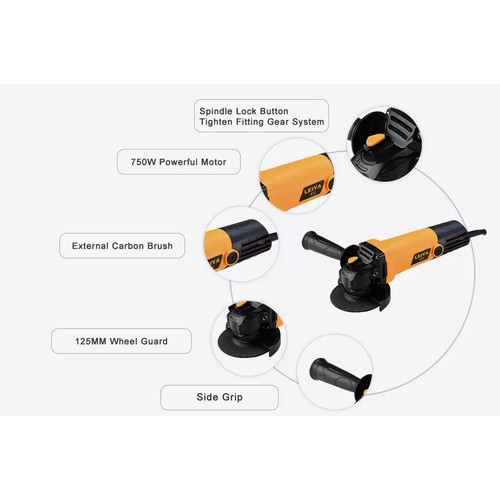 Mesin Gerinda Tangan 4 Inch Angle Grinder 100mm LEIYA 100-01