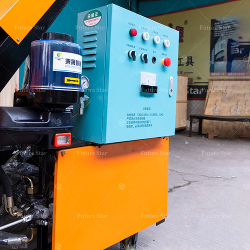 Mesin Pompa Kodok Mini Concrete Pump 15kw Mobil Mortar Portable 8M³/Elecktrik Two-Cylinder Inclined Large Particles 3 cm