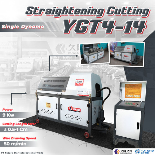 MESIN BAR CUTTING PELURUS BESI BATANG BAJA YGT4-14 1 DINAMO