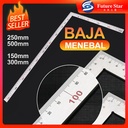 Penggaris Siku Stainless Steel 50cm x 25cm / Penggaris Siku 500mm