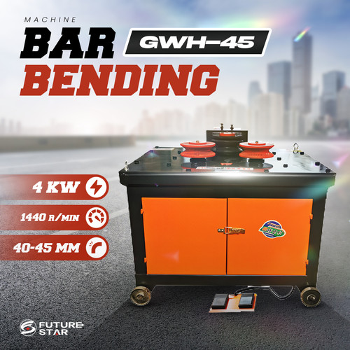 MESIN BENDING BESI BAJA GWH 45 / MESIN TEKUK BESI BAJA 45mm