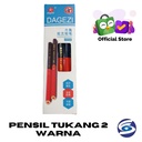 10 PCS PENSIL TUKANG 2 WARNA BULAK BALIK / PENSIL BANGUNAN