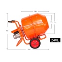 MIXER MOLEN DORONG MESIN PENGADUK SEMEN CONCRETE PORTABLE 240 LITER