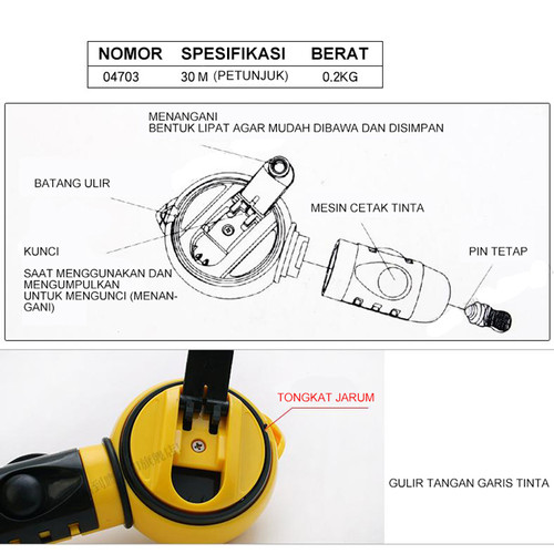 CARPENTER INK MARKER BESTIR / SIPATAN LOT BENANG BESTIR 15M - 30M