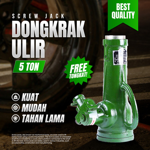SCREW JACK / DONGKRAK ULIR / DONGKRAK PUTAR 5 TON