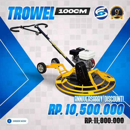 TROWEL MESIN HONDA DIAMETER 100 / MESIN PERATA SEMEN BENSIN