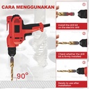 Mata Bor Pembuat Ulir 6PCS Titanium Combination Drill and Tap Bit Set Metric M3-M10 HSS Screw Tapping Bits Twist Spiral Tapper Baut For Drilling Tapping Deburring Center Punch Tool 1/4" Hex Shank 3 Functions in 1