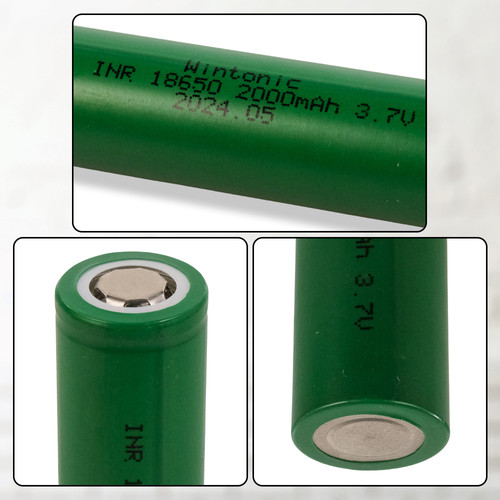 Wintonic Baterai 18650 2000mAh Hijau Batre Refill BP265 Isi Ulang V80