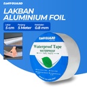 Lakban Aluminium Foil Butyl 0.8 mm Waterproof 5cm x 5m Tape Tebal Taff