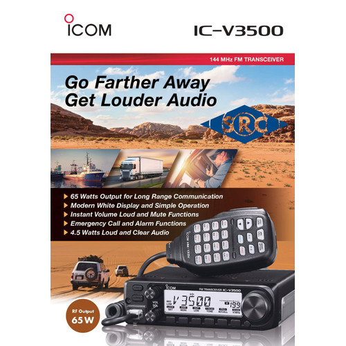 Icom IC-V3500 VHF 65W FM Mobile Transceiver Ori Baru Radio Rig ICV3500