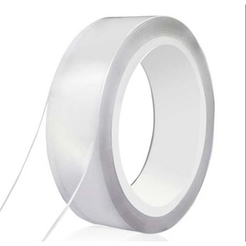 Double Tape Waterproof 300x3cm x2mm Perekat Washable Stiker Transparan