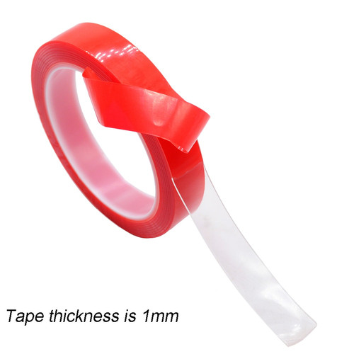 Double Tape Transparan Sticker 5mm x 3m Acrylic Adhesive Lem Dobel Tep