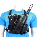 RHT5 Rompi HT Vest Walkie Talkie Bag Tas Radio Case Hitam Hitam