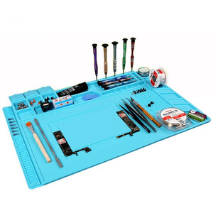 Alas Meja Kerja Service Silicone Pad Matras Solder Tahan Panas S160