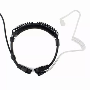 U94 PTT Tactical Throat Mic Earpiece Leher HT Cina Military Baofeng